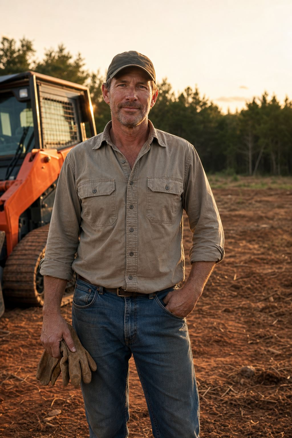 Owner working with cattle on the ranch